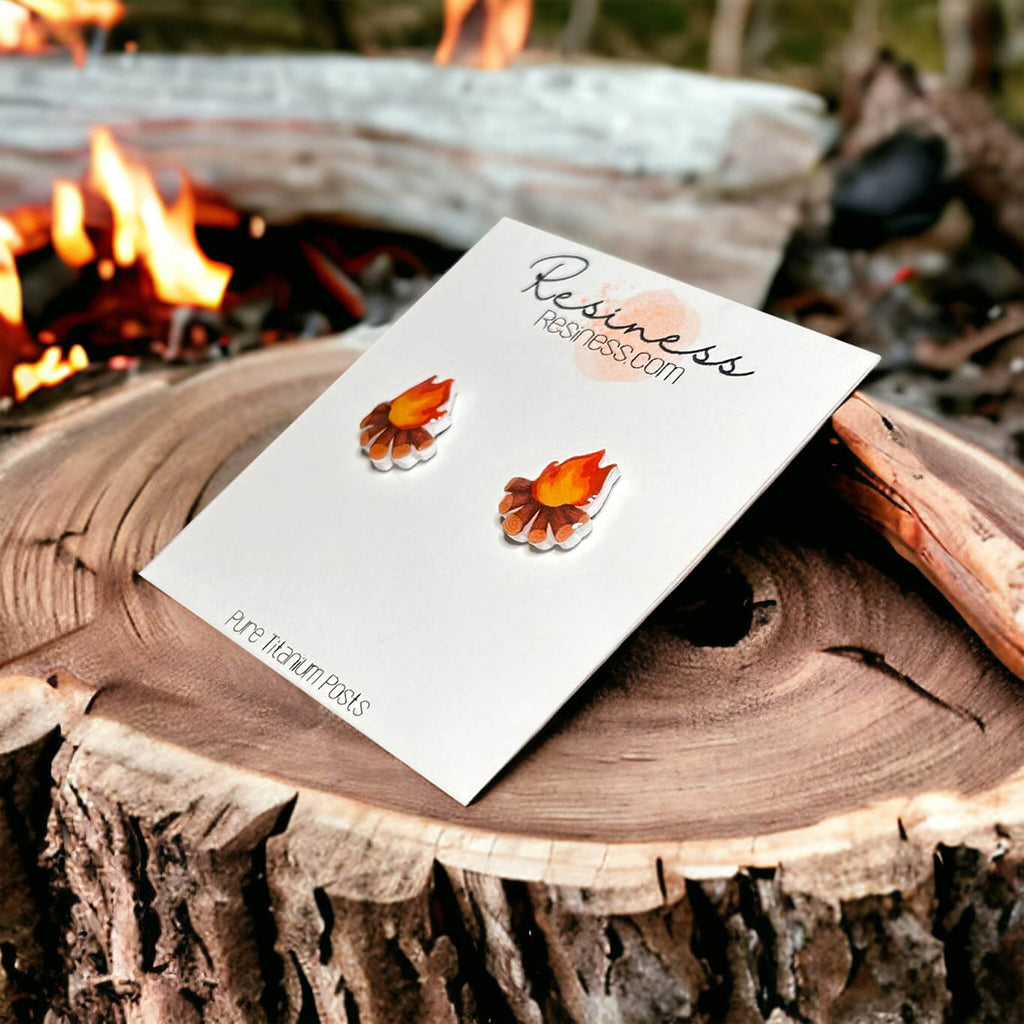 Campfire Titanium Stud Earrings