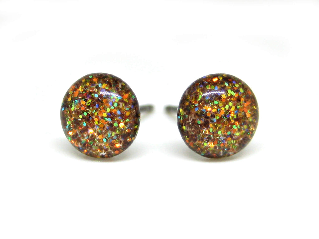 Light Ancients Gold Glitter Titanium Stud Earrings