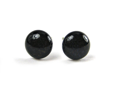 black beauty glitter stud earrings