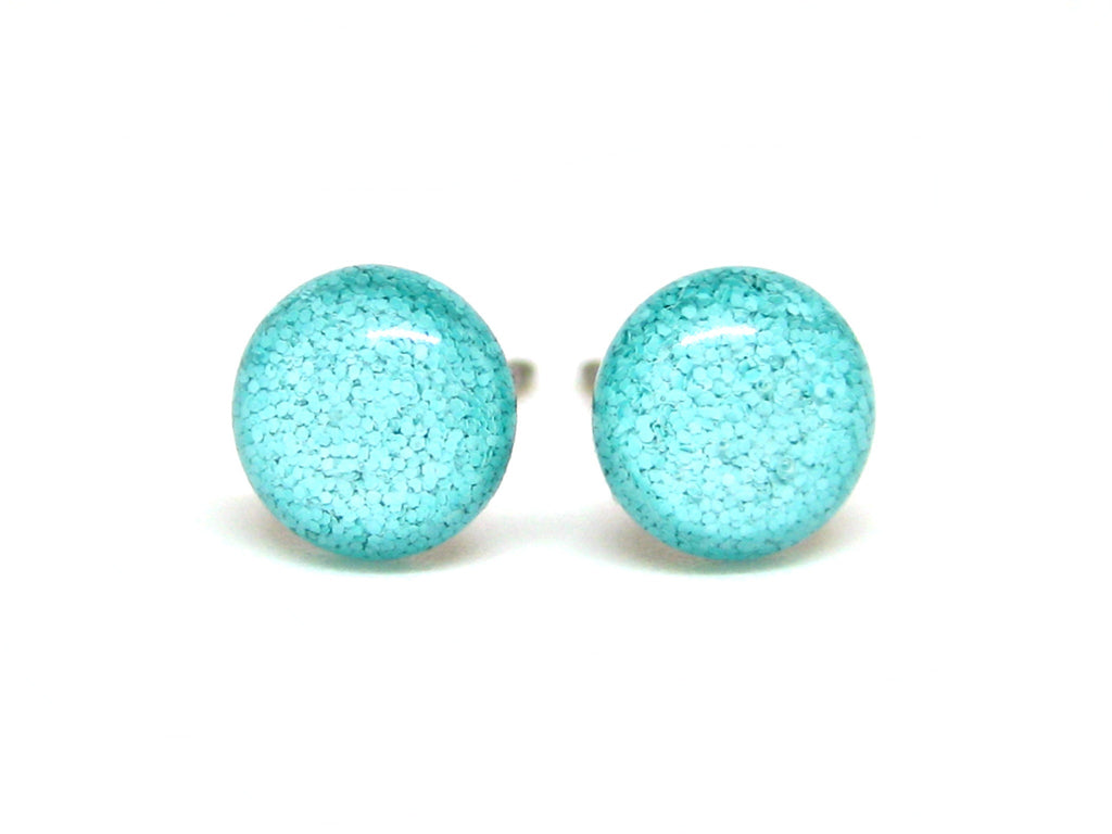 Sea Spray Glitter Titanium Stud Earrings