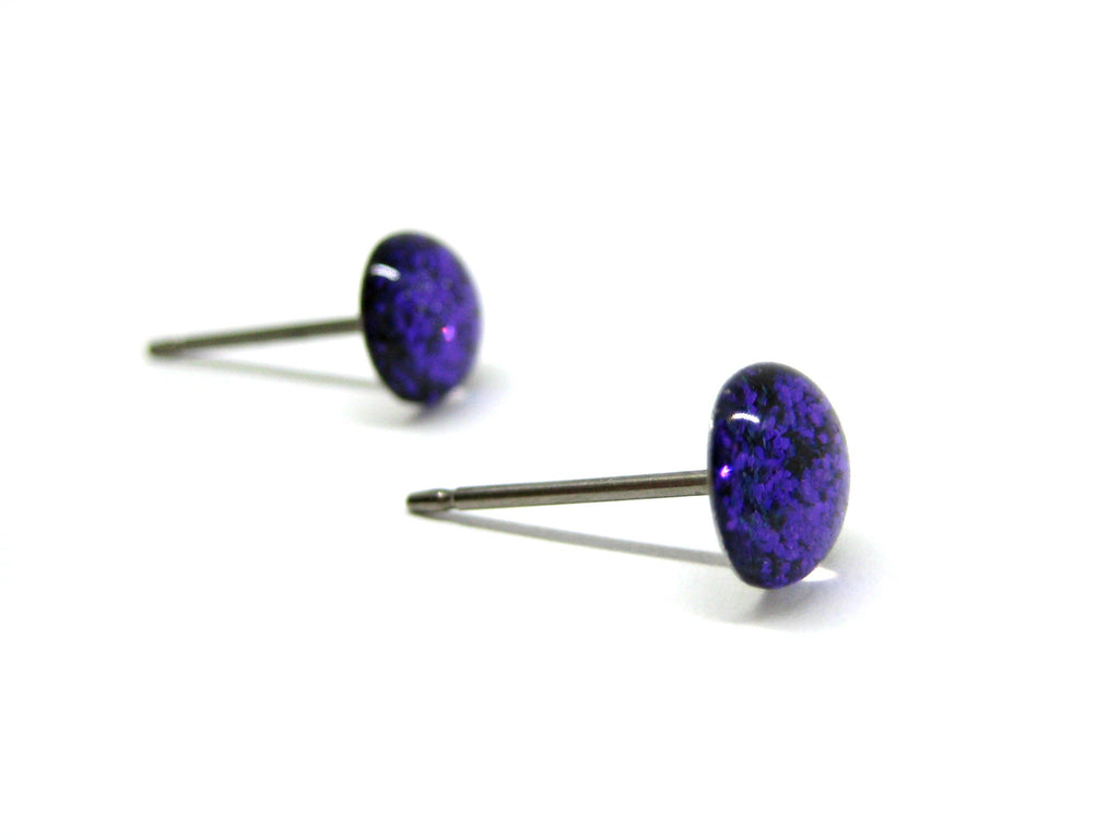 Rapunzel's Dream Glitter Titanium Stud Earrings