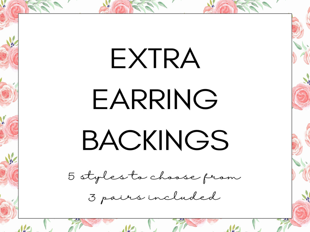 Extra Earring Backings Add-On, 3 Pairs Included