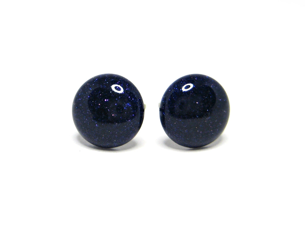 Superstar Blue Violet Solid Color Titanium Stud Earrings